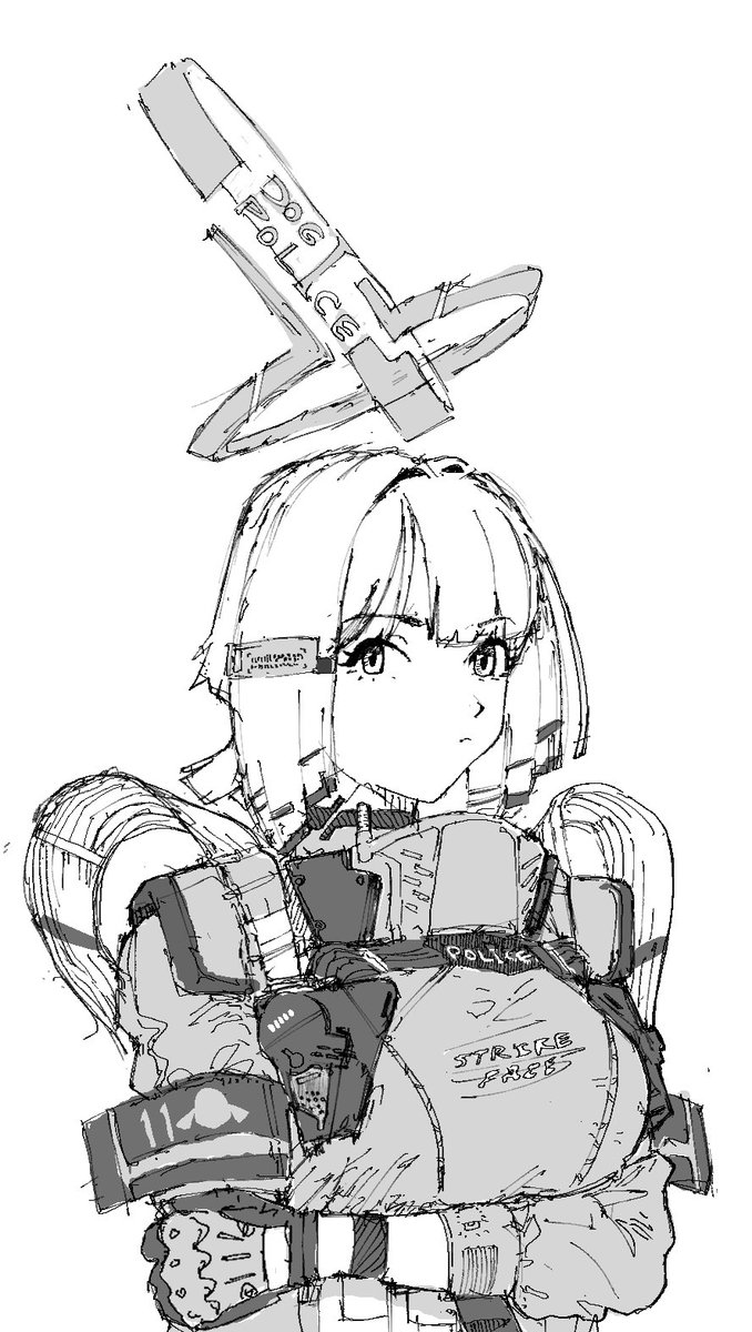 電子の海のおまわりさん
考案中のものを軽く描いてみた！今後作るゲームかアニメに出したいが、どうだろう
#oc