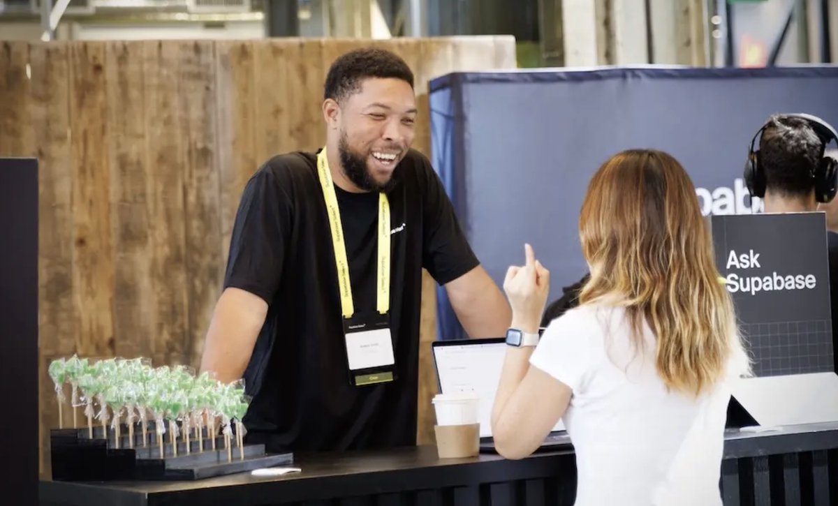 Want to become an official Supabase contributor? 

Everything you need to know is here: 
supabase.com/contribute/abo…

You can get: 
🔹 paid to help users
🔹 direct team access to team members
🔹 early access to features
🔹 to help guide the product 
🔹 swag &amp; more!