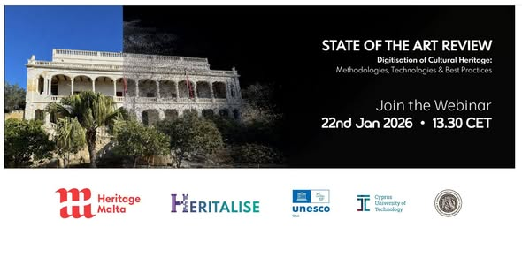 UNESCO_DCH_ERA's tweet photo. In cooperation with @heritagemalta , the @iiif_io  and the #EU #eArchiving Initiative, the newly established Research Center #MNEMOSYNE @Unesco_DCH_ERA @CyUniTech  present the final results of the 2025 Worldwide Survey on #3D #DataAcquisition and #Digitisation in #CulturalHeritage.
This event, offered free of charge, provides a comprehensive overview of the current state of the art in a field of critical importance to #Humanity, focusing on the #documentation, #protection, #preservation, and #use and #reuse of cultural heritage #data, #medatata and #paradata. It further offers a critical assessment of the strengths and weaknesses of this domain, clearly articulating the necessity of digitising the past.
The results demonstrate how cultural heritage digitisation contributes to the achievement of the United Nations Sustainable Development Goals (UN #SDGs), while simultaneously advancing scientific knowledge, supporting evidence-based heritage management, and creating long-term value for future generations.
Moreover, the event seeks to reassess current knowledge and to articulate a clear framework for interdisciplinary collaboration, highlighting how diverse professional communities must work together to ensure the effective safeguarding and sustainable management of the material and immaterial legacy of our past.

🖊️Registration: 
👉 https://t.co/0lN2KVp0GO

@heritalise  @echoes_eu @digicultEU @DigitalEU @DIGITALEUROPE @EU_Commission  @UNESCO @UNESCOEU @UNESCOUK @UNSDG2030 @metmuseum @Europeanaeu @ICOMOS @IcomOfficiel @FaimpAvicom @icomCIDOC @HE_Archaeology @BostonArchaeo @archaeologyEAA @cyarch_aca @USEmbassyCyprus @europe