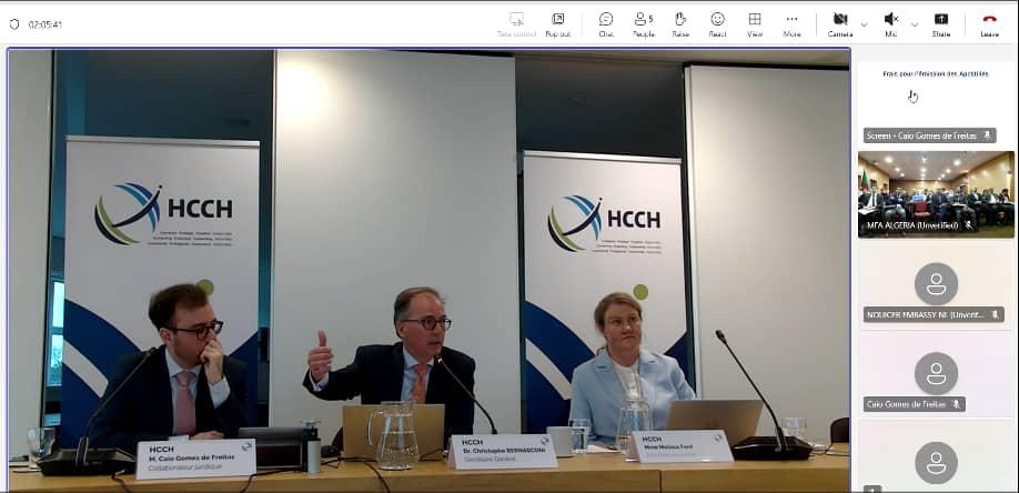 SECCNE_Chaib's tweet image. the MFA, in coordination with the Permanent Bureau of the @HCCH_TheHague, organized an interactive training session via videoconference.The session aimed to present the #Apostille issuance mechanism, the documents covered by this certification, &amp;amp; the stakeholders involved.