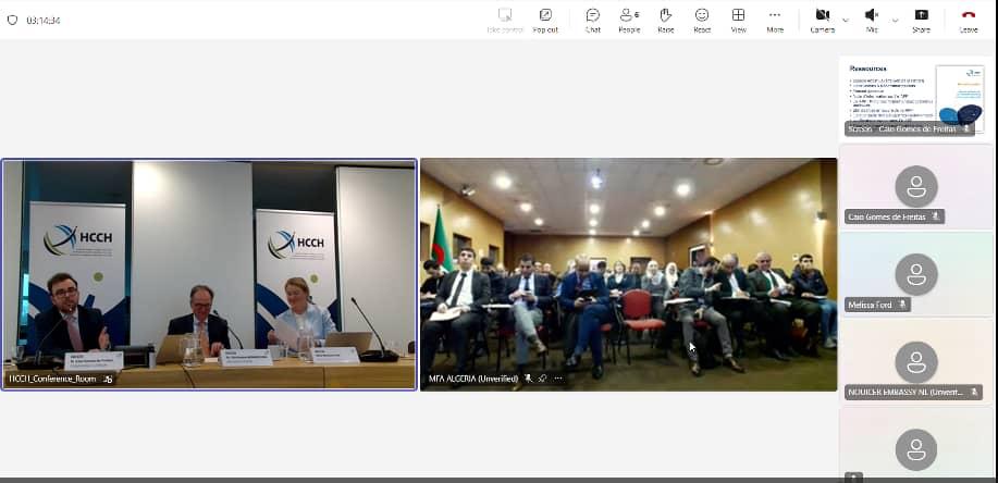 SECCNE_Chaib's tweet image. le MAE a organisé en coordination avec le Bureau permanent de la @HCCH_TheHague, un atelier de formation par visioconférence, consacré à la présentation du mécanisme de délivrance de l’Apostille, des documents concernés par cette certification et des différents acteurs impliqués.