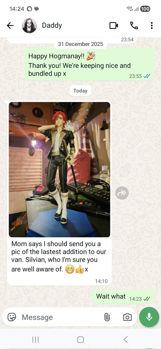 Okkefak's tweet image. I'm crying, my 75 year old dad ended up with a Sylvain figure ????