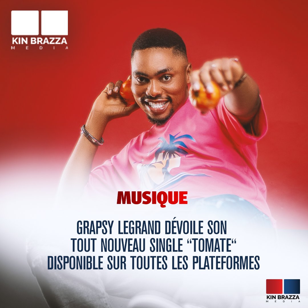 KinBrazzaMedia's tweet photo. 🎶🔥 Nouveau single disponible
L’artiste Grapsy Legrand revient avec un tout nouveau titre intitulé « Tomate ».
Un son frais à découvrir dès maintenant sur les plateformes.
#GrapsyLegrand #Tomate #NouveauSingle #MusiqueCongolaise #NewMusic https://t.co/9eSXJuOdlf