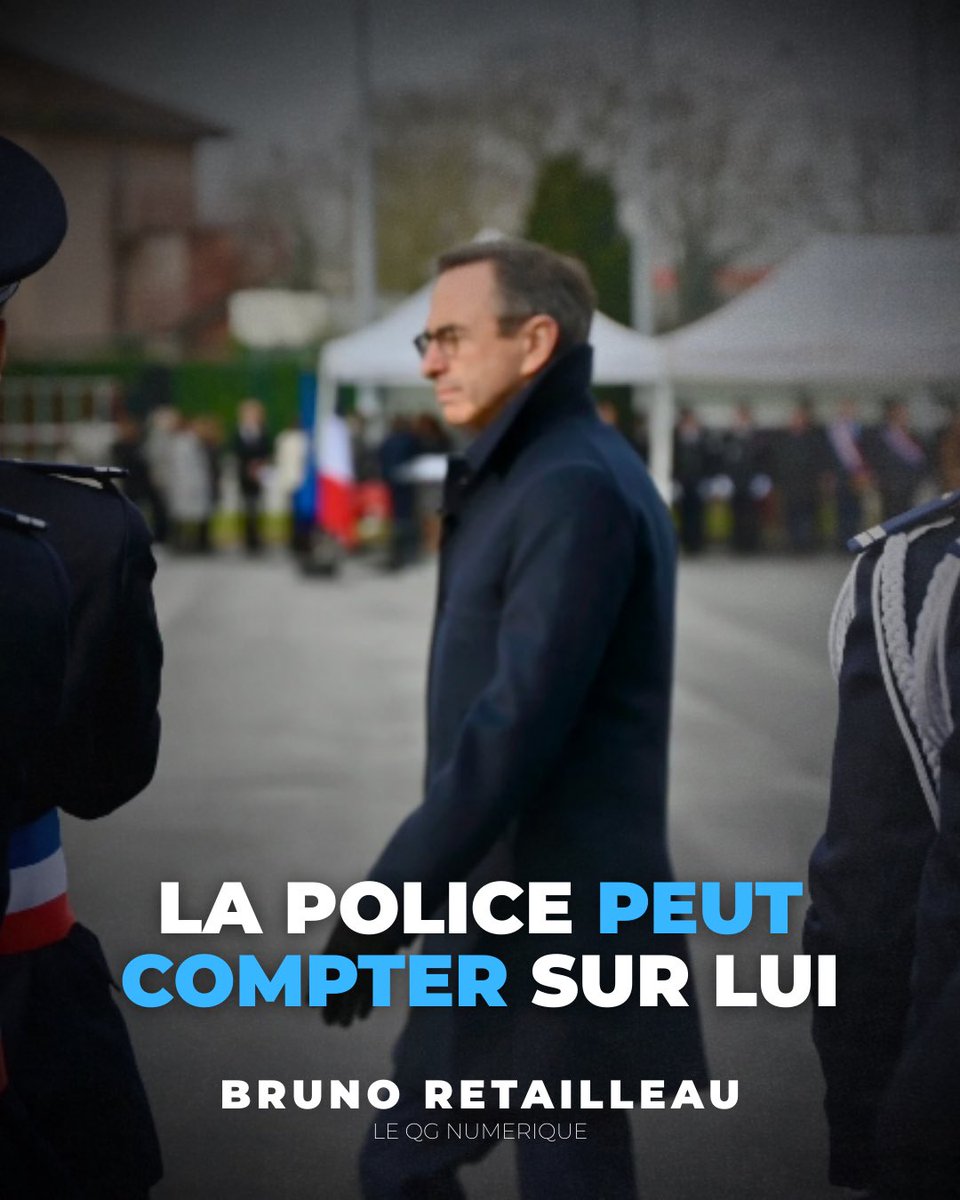 LeQGNumerique's tweet image. Être chef, c’est assumer. Être chef, c’est protéger ceux qui protègent les Français.
@BrunoRetailleau est ce chef qui ne recule jamais quand il s’agit de défendre nos policiers.