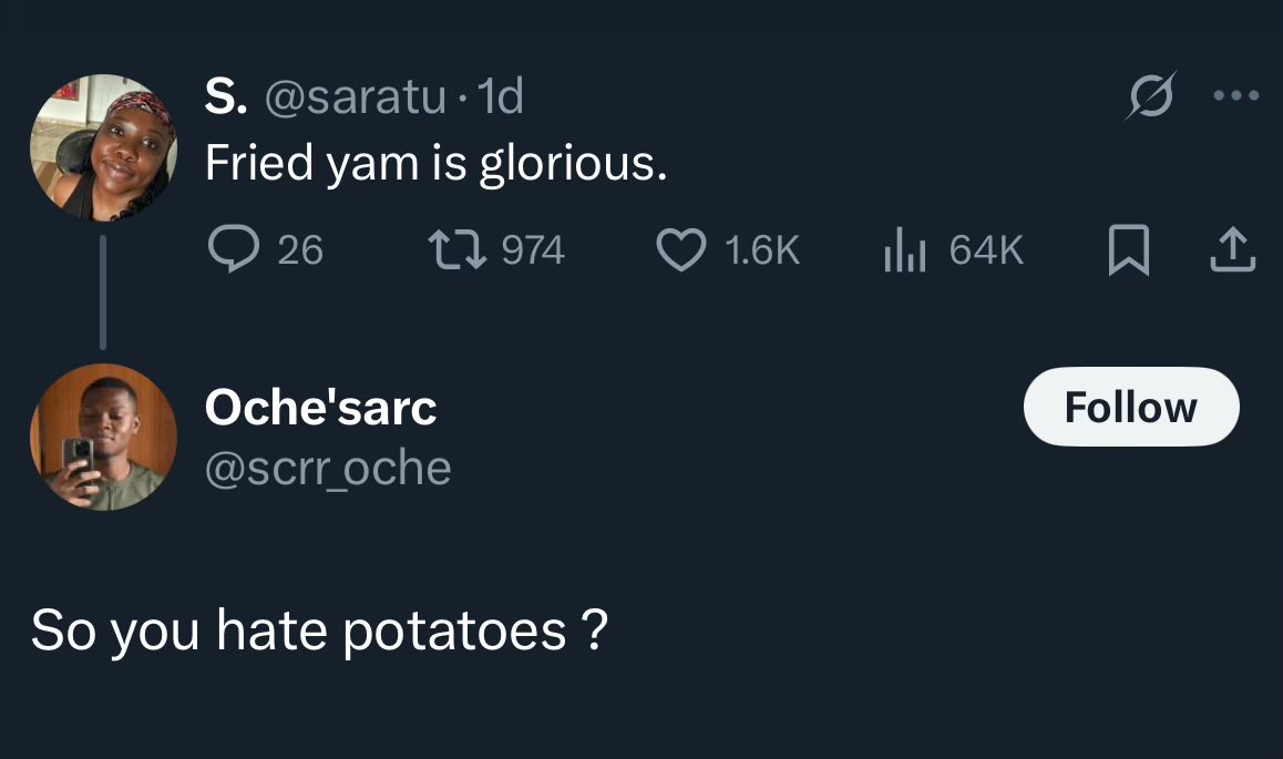 I know he was probably joking but this is so funny