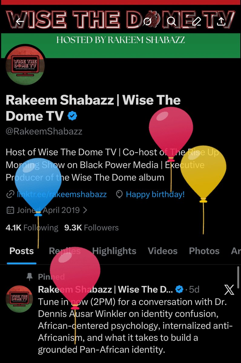 Rakeem Shabazz | Wise The Dome TV tweet media