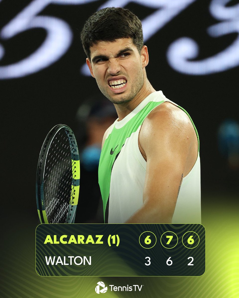 Win No.1 for the World No.1 👆🇪🇸

<a href="/carlosalcaraz/">Carlos Alcaraz</a> #AO26