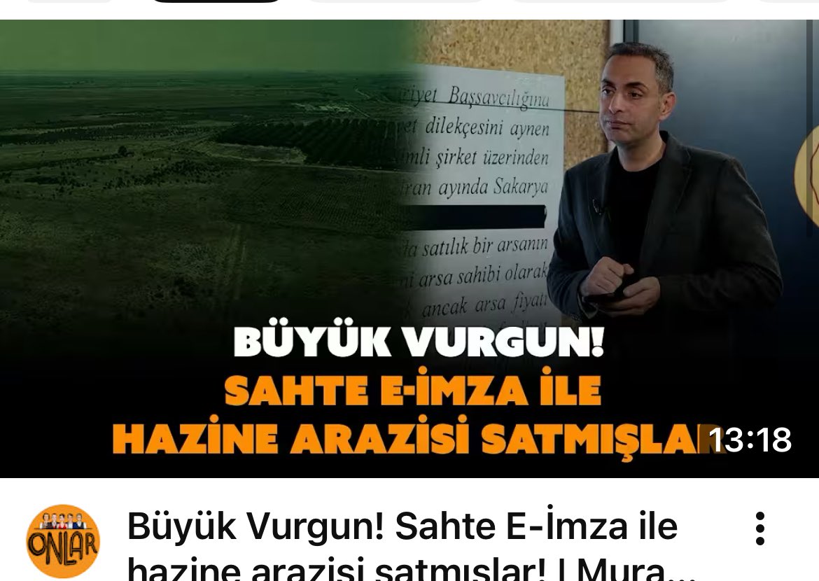 timursoykan's tweet photo. Büyük Vurgun! Sahte E-İmza ile hazine arazisi satmışlar! | Murat Ağırel ... https://t.co/81qCvhox6d @YouTube aracılığıyla https://t.co/uMPxww40FF