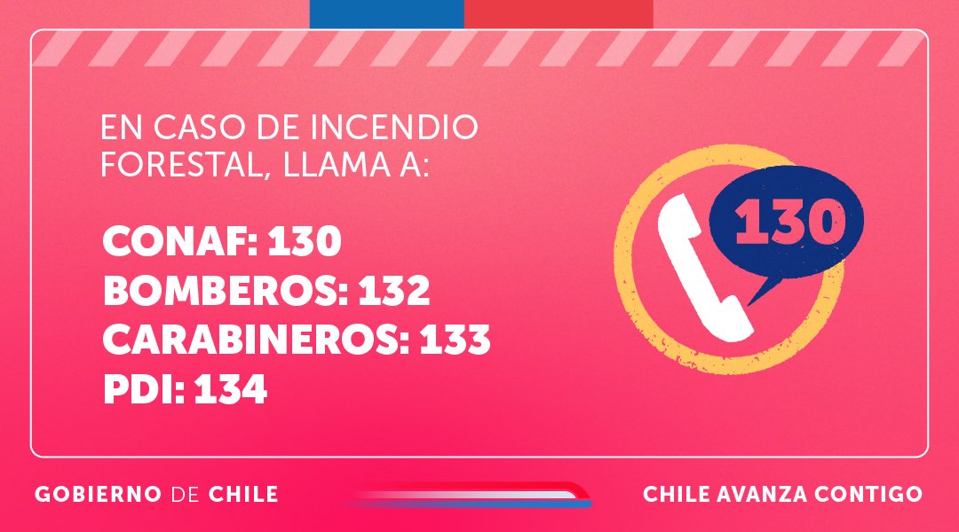 GobiernodeChile's tweet image. Tu salud y bienestar es primordial. Frente a un incendio forestal, sigue estas recomendaciones

🚨 Si recibiste la Alerta SAE por #IncendiosForestales, evacúa de inmediato.