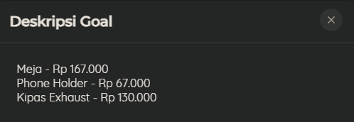 Biasanya konten masak aku dibantu adek aku, tapi sekarang dia udah kuliah jauh, jadi udah nggak bisa bantuin lagi. 
Sebagai gantinya aku pengen bisa stream masak rutin, makanya aku lagi buka donation goal buat nyiapin kamar biar jadi tempat yang proper buat live masak!
Thank you!