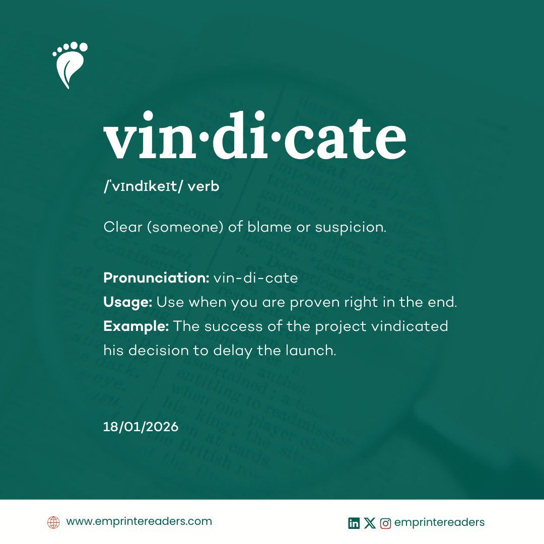 emprintereaders's tweet image. Day 18 of 365.
Can a word improve your vocabulary significantly? Try Emprinte Words today.

#EmprinteWords