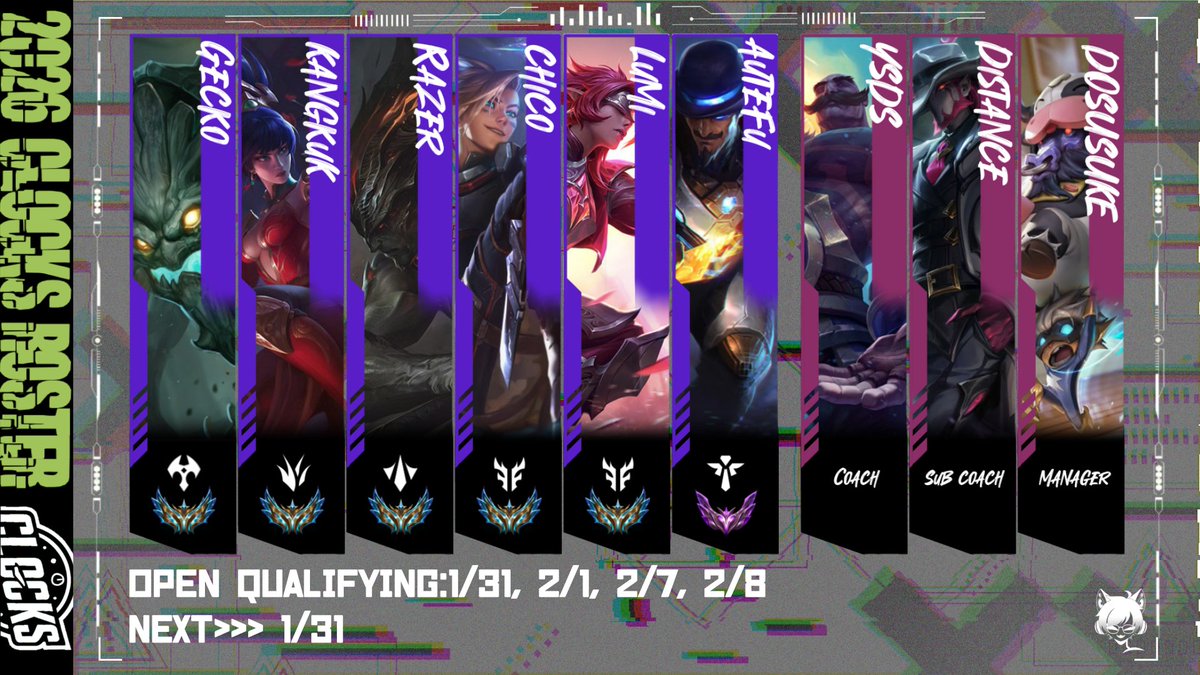 Roster Announcement】 2026シーズンを戦うロースターが決定しました