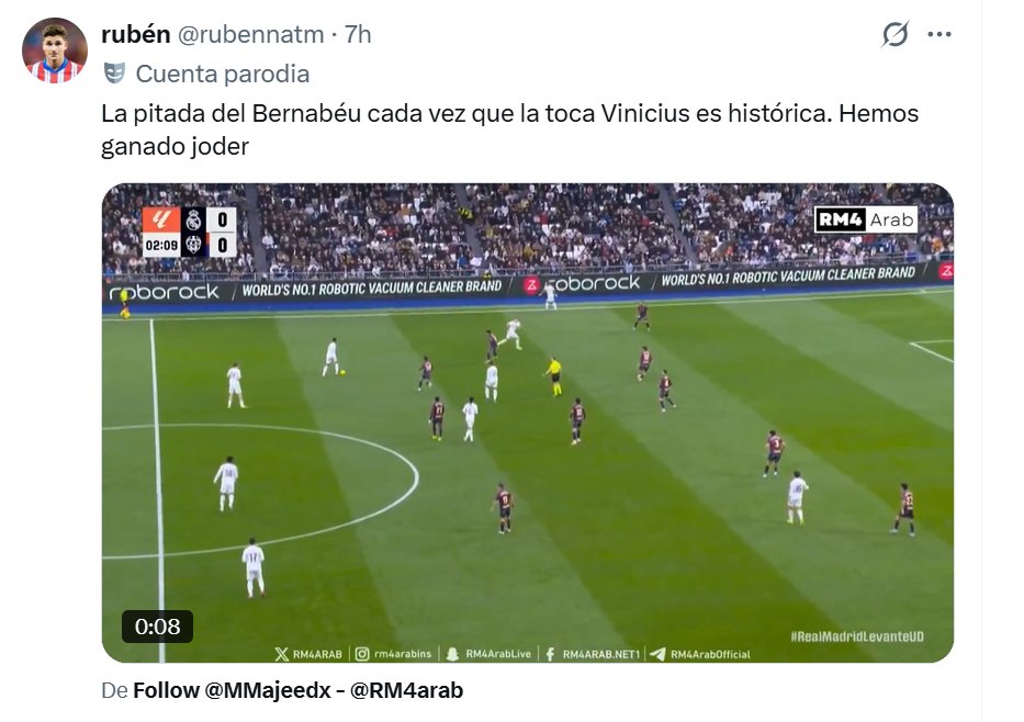 Para todos aquellos que, ayer, pitásteis a Vini cada vez que tocó el balón.
Sois unos desagradecidos.