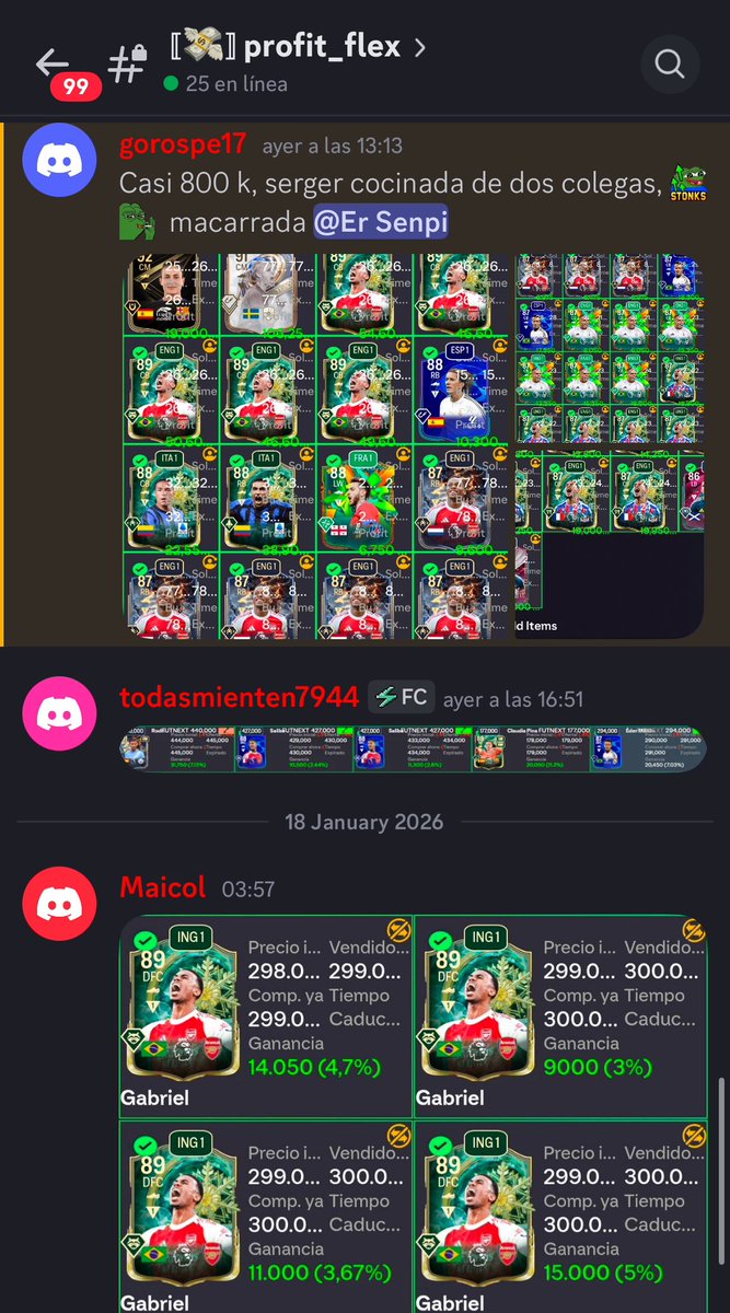 Miren estos profit de TOTY y se viene MÁS!

AHORA MISMO estoy pasando otra lista MUY BOMBA, Sigues a tiempo de poder comprar, te estamos esperando!