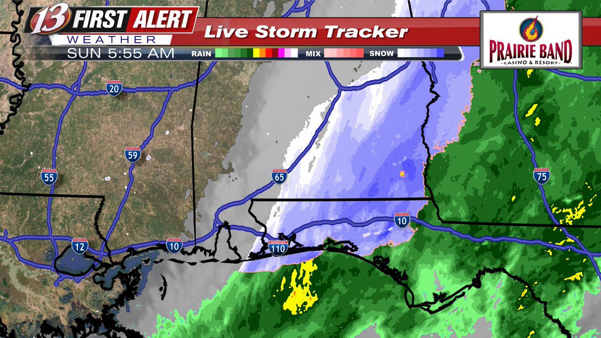 mitchellkeyeswx's tweet image. WEATHER IN THE WORLD: For the second year in a row, the Deep South is seeing snow, including the Gulf Coast, where flurries have been reported from south Mississippi into south Alabama and light to moderate snow is falling this morning along the Florida Panhandle from… (1/2)