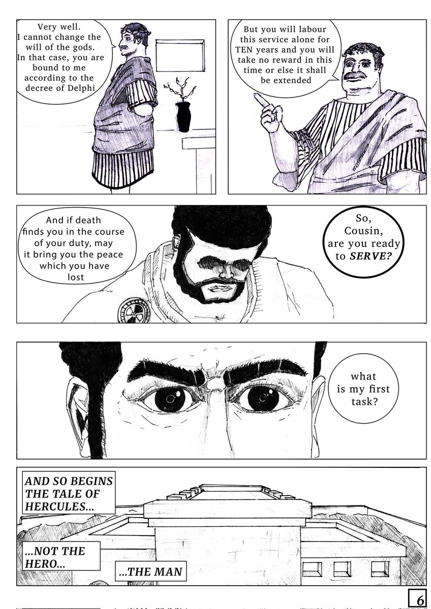 GenGraphics_'s tweet image. 🚨Serialized Story Update🚨
Title: THE LABOURS OF HERCULES
Pages:4-6 
Art and story by Chuddyjay
Published for 'GeneralGraphics'

Drop a like and follow for more ❤️