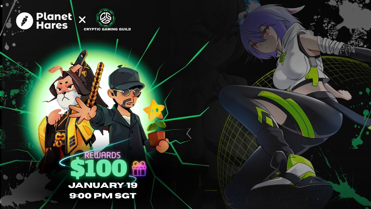 TheCrypticGG's tweet photo. 🎮 CGG x @0xhares Game Night 🎮

Our 2nd game night of the year is here, and we’re jumping into a brand-new game: Nobody Jackpot on @0xhares . Nobody Jackpot isn’t just one game, it’s a full ecosystem packed with action. Hunt other players in Ghost Hunt PvP, explore Esports Betting, grind through Points Mining, test your luck with Character Gacha 🎰 and Jackpot Draw, and earn rewards as you rank up 📈. You can also unlock rebate mini-games from purchases and earn commissions along the way 💰. 

📌 Game Night Details
📍 Where: CGG Discord – https://t.co/UqoiZpqOrG
🗓️ When: January 19 - 9:00 PM SGT
🏆 Rewards: $100
⬇️ Download & Play: https://t.co/vF2yxEBzJ7
🔑 CGG Referral Code: CGG-Z764EK