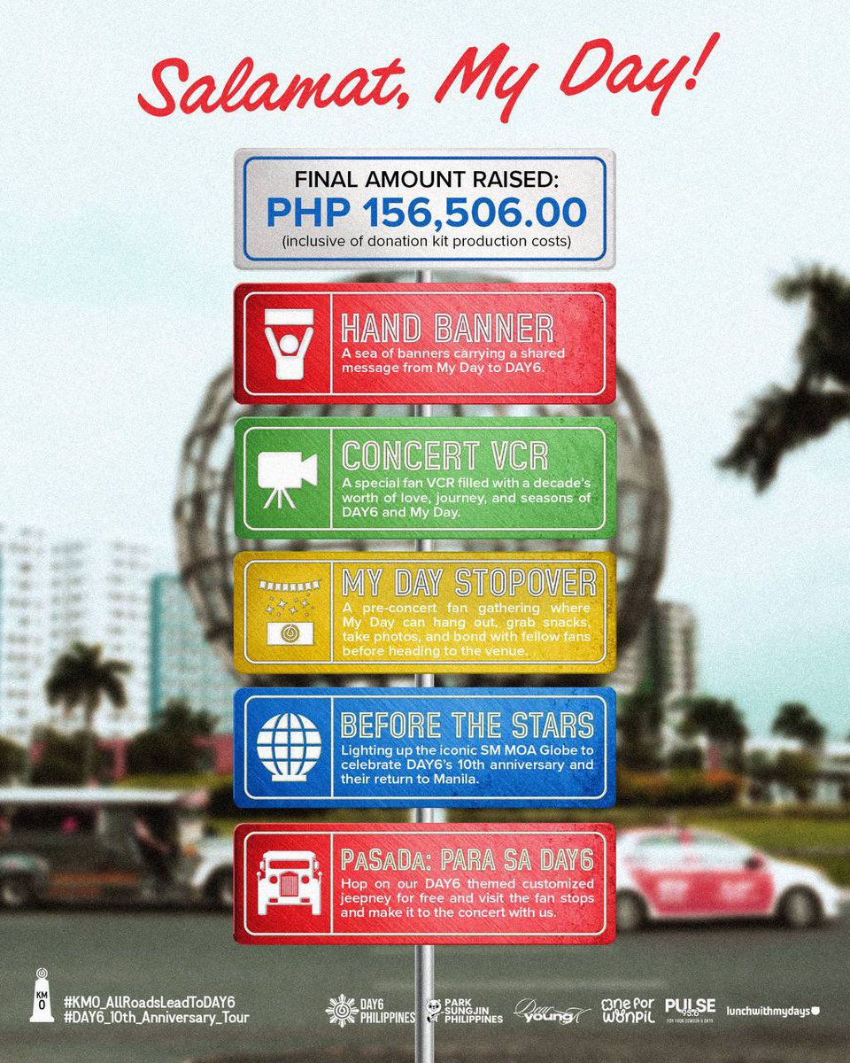 DAY6Philippines's tweet image. Hi, My Day! 

As we approach KM0, we’re excited to announce the official fan projects approved by Live Nation Philippines and JYP, along with My Day-powered fan projects and activities that everyone can enjoy on D-DAY!

Through your love and support, we have received a total of…