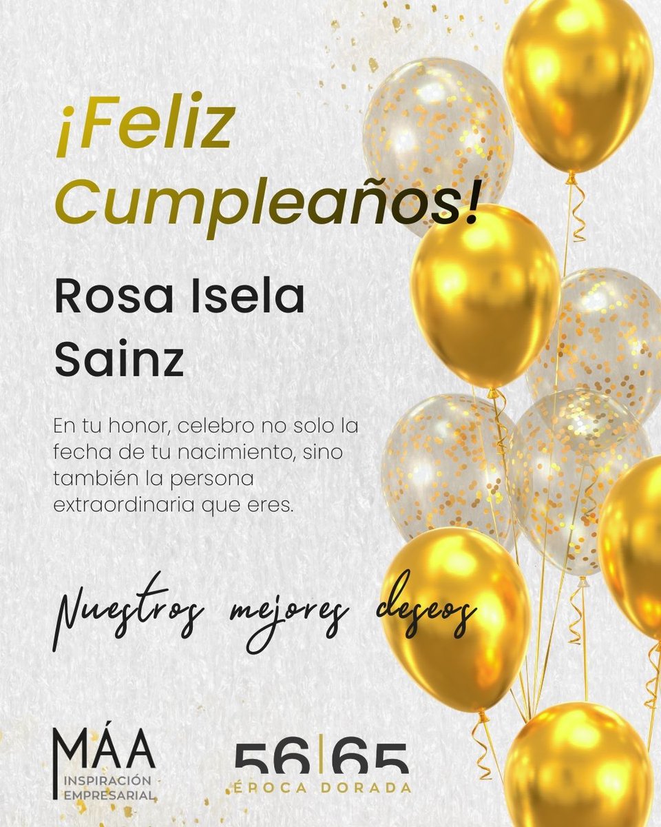 ¡Feliz cumpleaños! ⭐🥂

Te deseamos un año lleno de éxitos, salud y felicidad. 🎉🎂