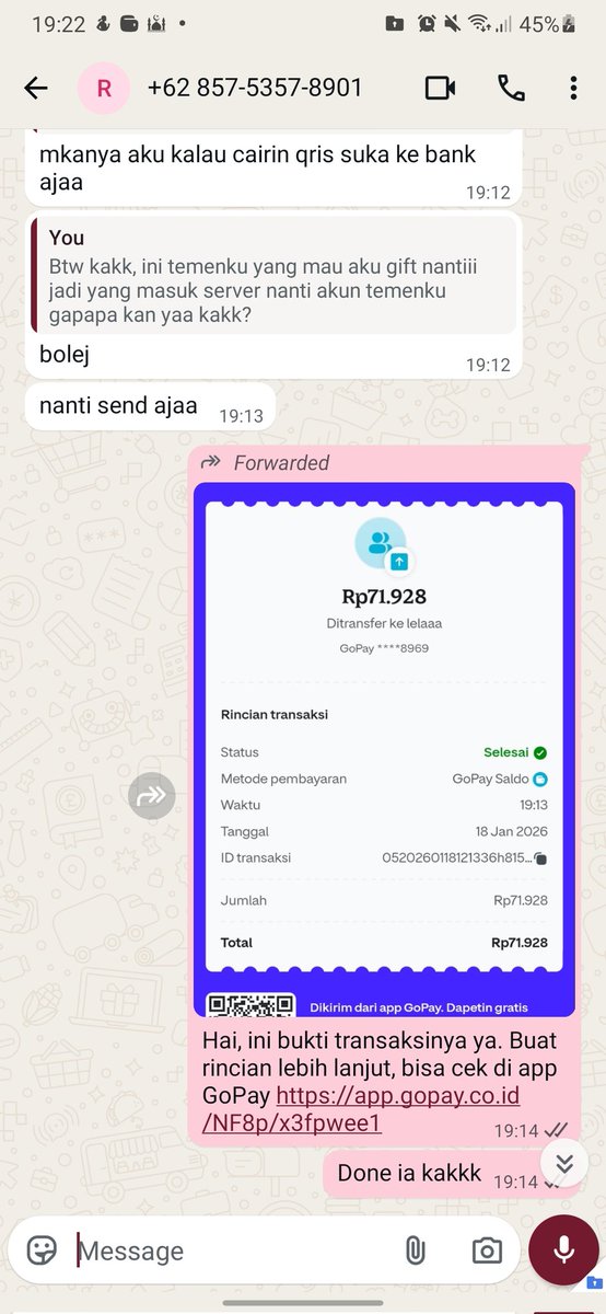 yuhalf's tweet image. SCAMMER. MUSANG. NGGAK BERKAH ANJIR DUIT LU. Ya Allah hasil jualan akuuuuu ditilep sama dia dengan cara SCAM, nggak ikhlas deh aku dipakai apapun uangnya. Bete banget semoga Allah yg balas semua kelakuan km. Huhuhuhu mau nangis banyakk 😭😭😭

628980258969 a.n lela gopay dia