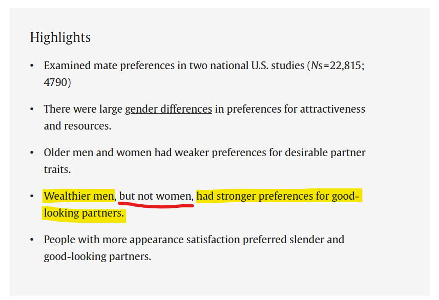 arjunaskykok's tweet image. Saran bagi perempuan dengan paras "biasa-biasa" saja atau tidak secantik Dian Sastro: jangan cari pria kaya untuk dinikahi karena semakin kaya pria, semakin kuat preferensi terhadap perempuan yang cantik.

Not-wealthy men are okay-lah. They can still give you love. They also…