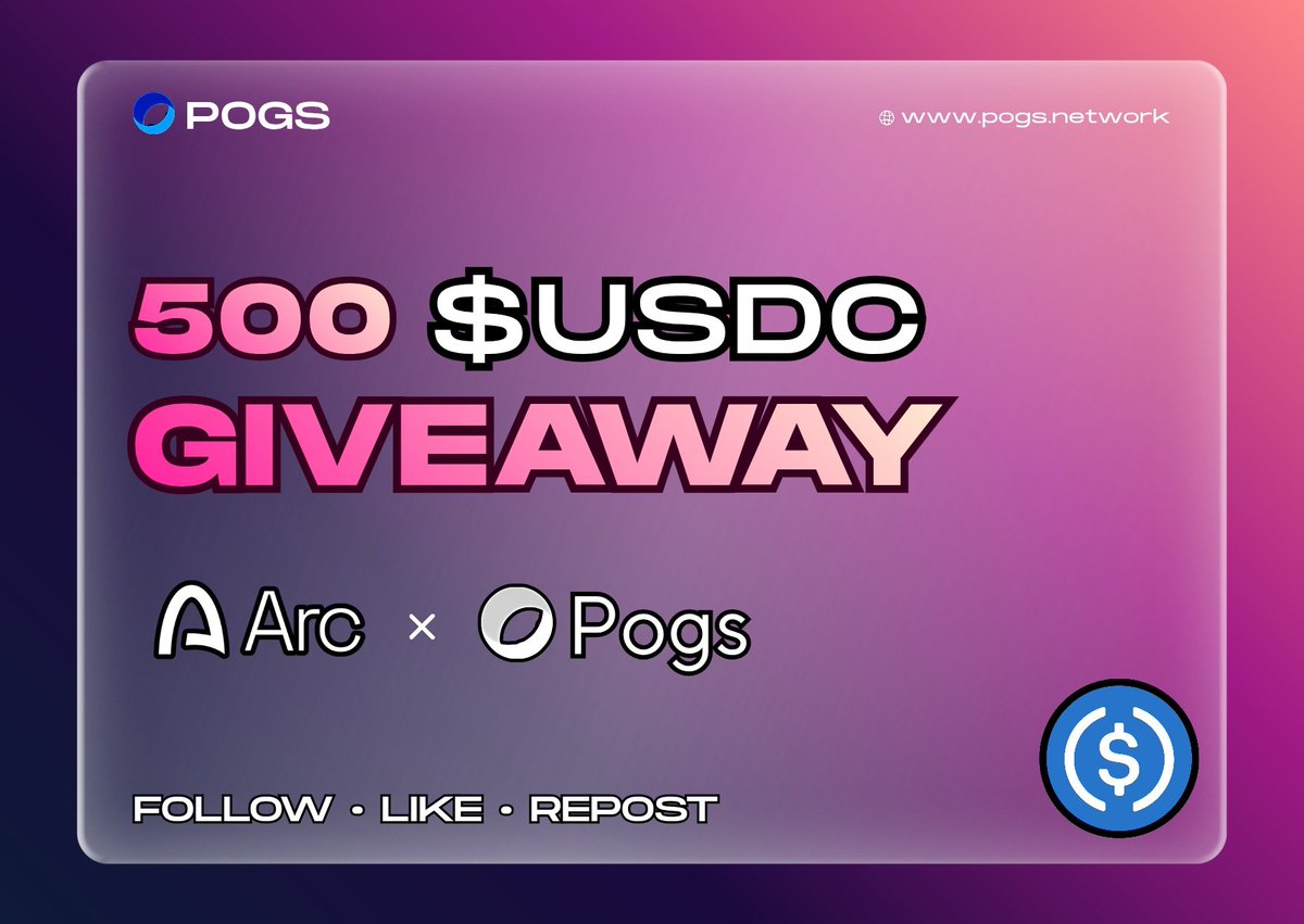 Pogsnetwork's tweet image. $500 in $USDC giveaway

- Follow @Pogsnetwork 
- Retweet

$25 would be sent to 20 winners. 🔔