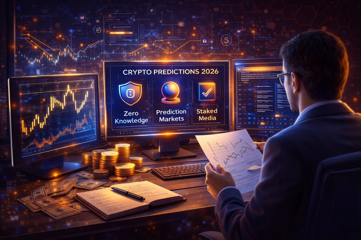 BitcoinBude's tweet photo. 🔟/🔟

🔮 Laut @a16zcrypto wirken #Krypto
Zero Knowledge als Produktivitäts-Booster, Prediction Markets als Echtzeit-Truth-Maschine, Staked Media als Vertrauens-Reset.

Erfahre hier, warum diese Narrative 2026 wirklich Kapital anziehen könnten➡️https://t.co/62qZjRANTd https://t.co/Ud6HDyY1rr
