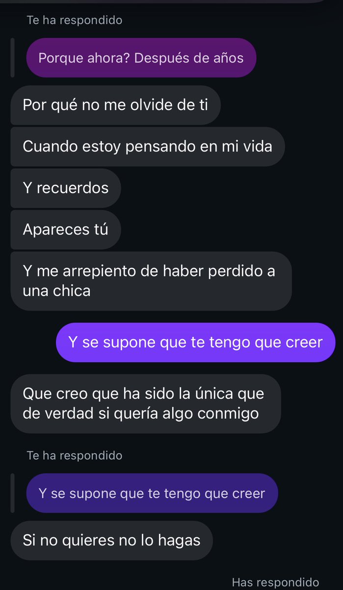 Siempre que me va bien tiene que reaparecer alguien del pasado o qué
4 años después ab😭😭😭😭