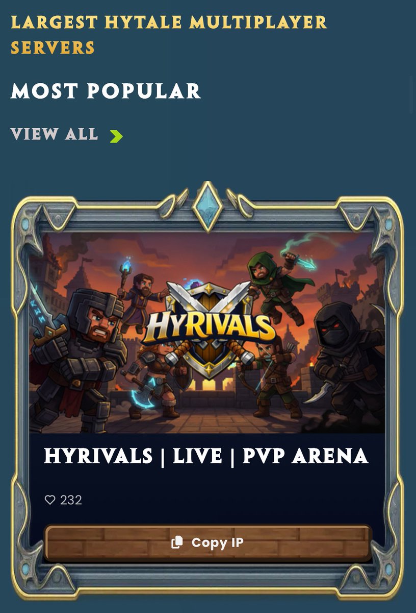 Hyrivals | Hytale PVP Server ⚔️ tweet media