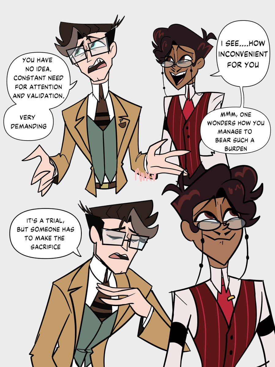 Some rerun fanart. I love this part bc vox is just describing himself and alastor is so amused 😂😂 #radiostatic