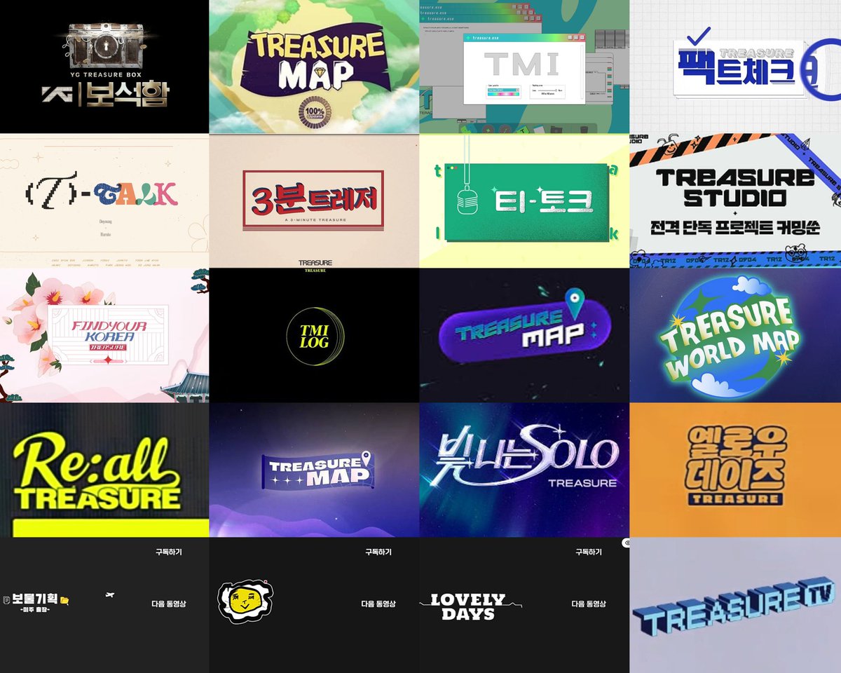 #TREASURE’s CONTENT AND REALITY SHOW LIST (2018–Present):