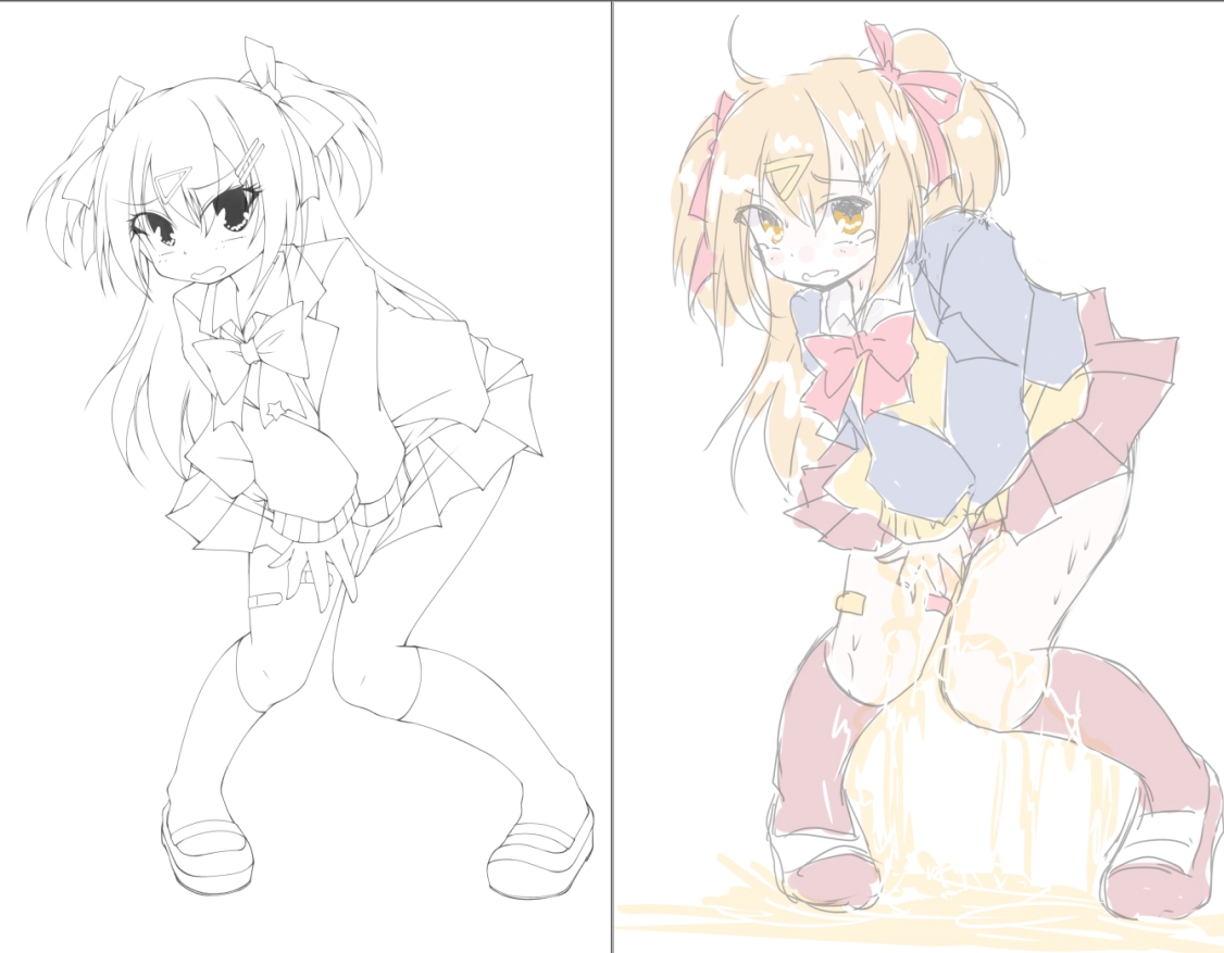 線画できた。
相変わらず清書するといろいろと変わる。 