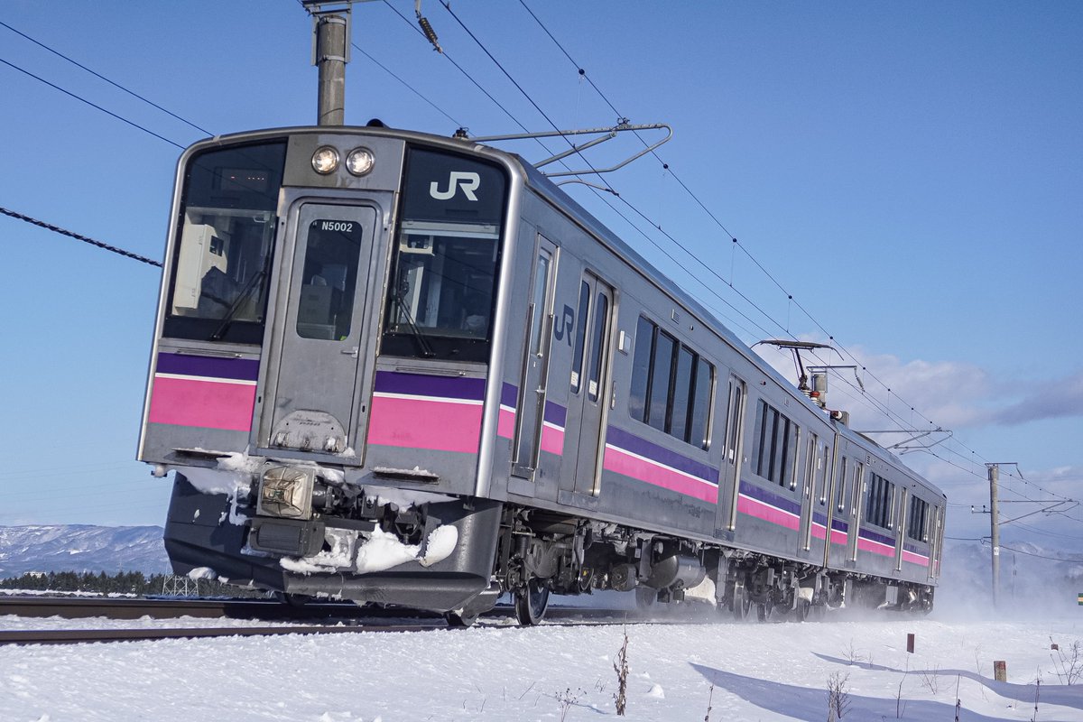 1月18日 田沢湖線 701系5000番台 去年まで4両だったこの時間の運用