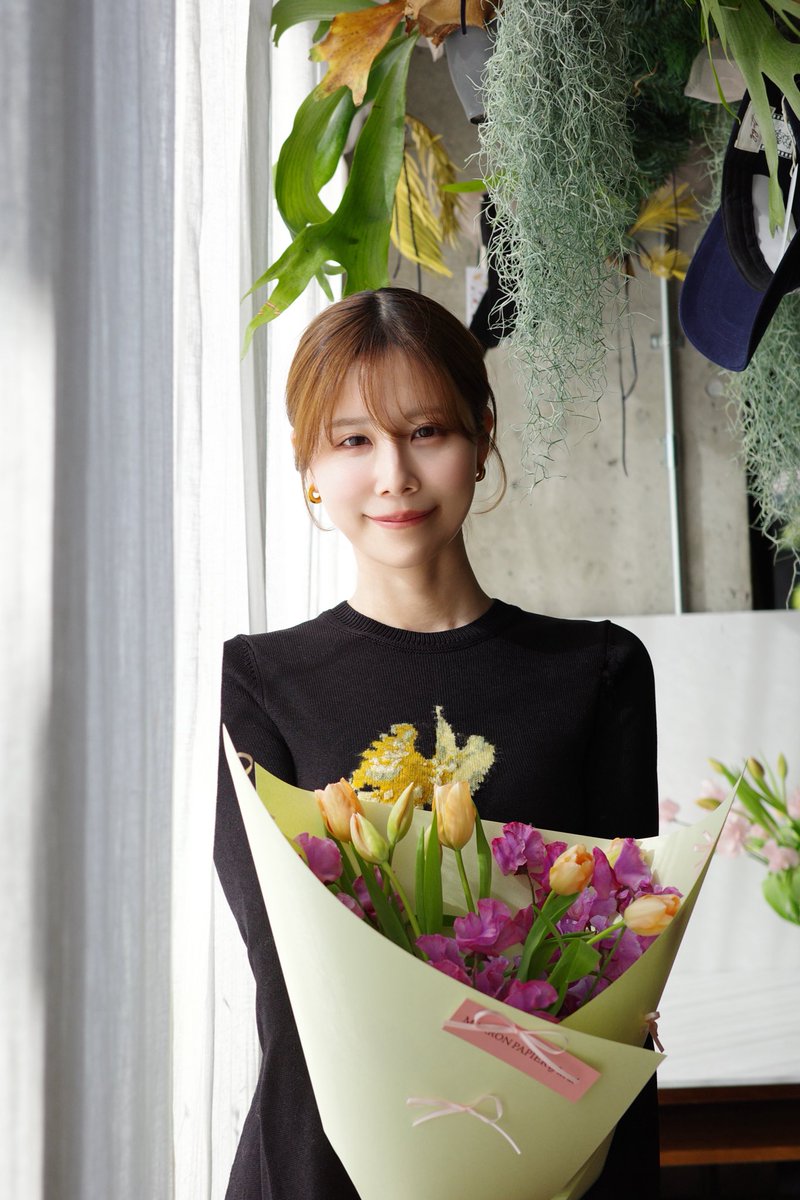 arimuraairi's tweet image. 花束を作りました🌷
チューリップとスイートピーです