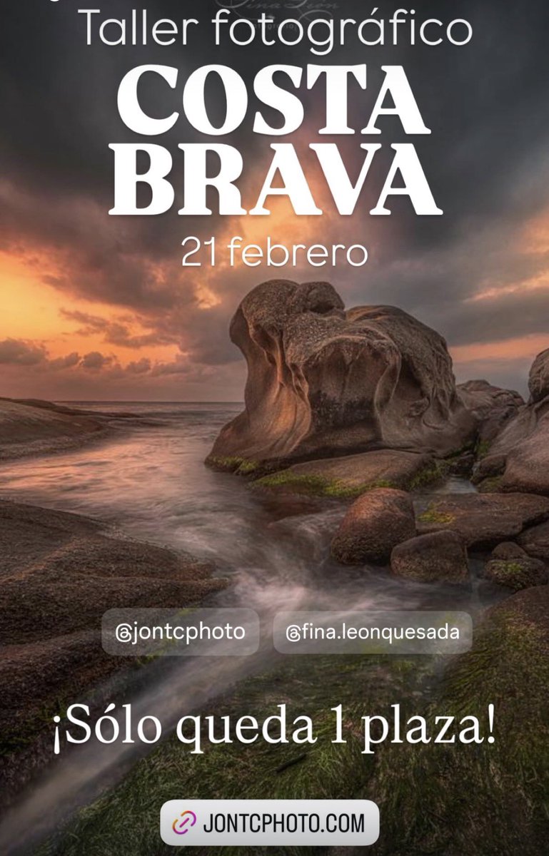 jontcphoto's tweet image. Sólo queda 1 plaza para el taller fotográfico que haremos en Costa Brava el 21 de febrero. 
Escríbeme si estás interesad@
Info: jontcphoto.com/costa-brava