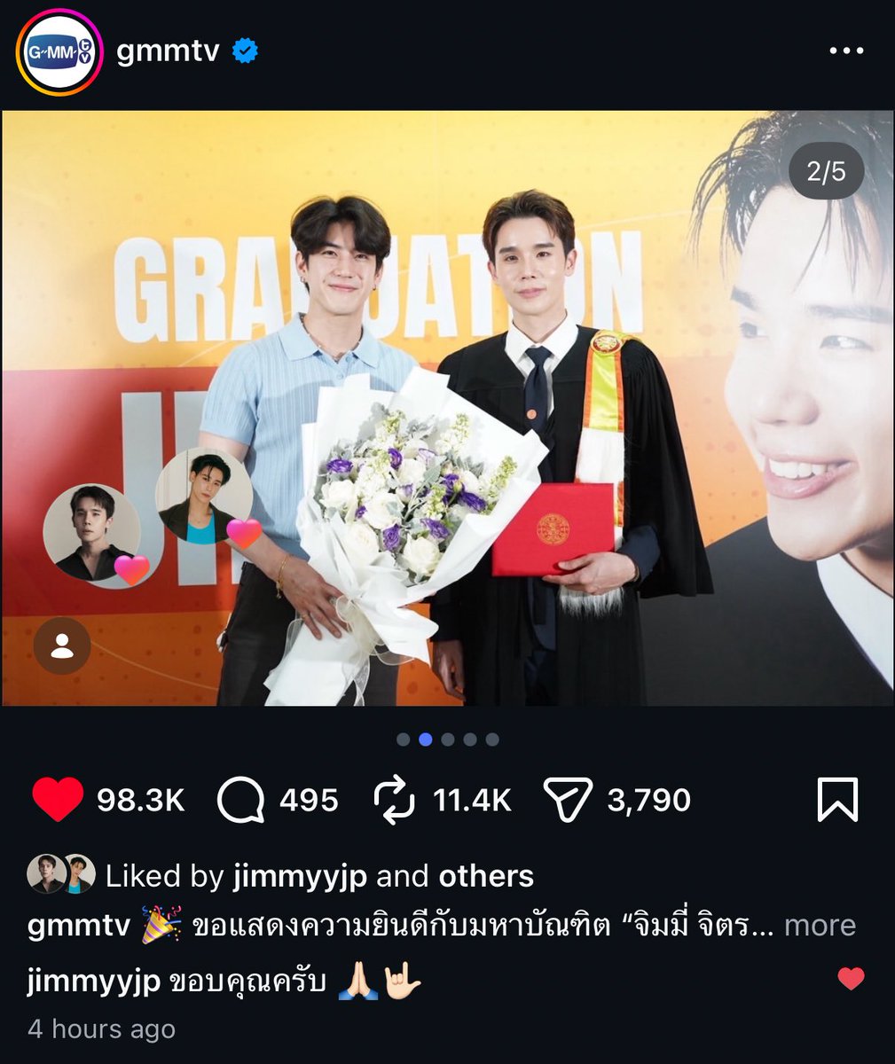 mymuaimay's tweet image. จู้เป็นมัมหมีพี่จิมจริงๆ อะ แม่พิมู่วนิน้า 🎓💜💜💜 ภูมิใจกับลูกชายดิ 🤟🏻🤟🏻🤟🏻