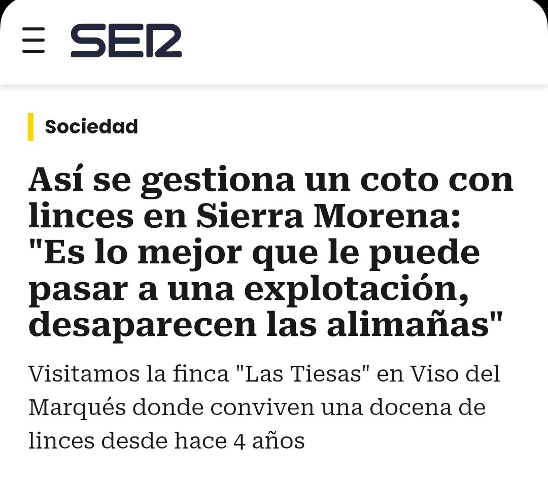 CastellaNatura's tweet image. Que se refieran a los depredadores como alimañas y que lo mejor que le puede pasar a un coto es que desaparezcan, deja claro el tipo de "gestión" que hacen. De hecho el lince era una de esas alimañas hasta hace unas décadas.

No es tan buena noticias como pensáis @La_SER