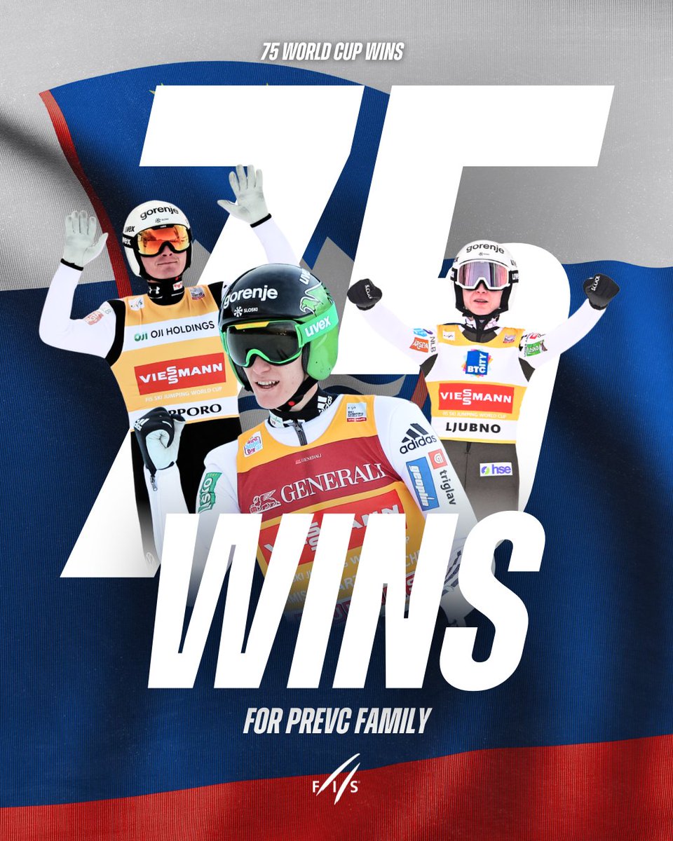 FISskijumping's tweet image. One family... 75 World Cup wins 🏆

3️⃣3️⃣ Nika Prevc
2️⃣4️⃣ Peter Prevc
1️⃣8️⃣ Domen Prevc

And... 1️⃣4️⃣5️⃣ podiums 🥇🥈🥉

Parents must be proud 🥹

#fisskijumping #worldcupsapporo