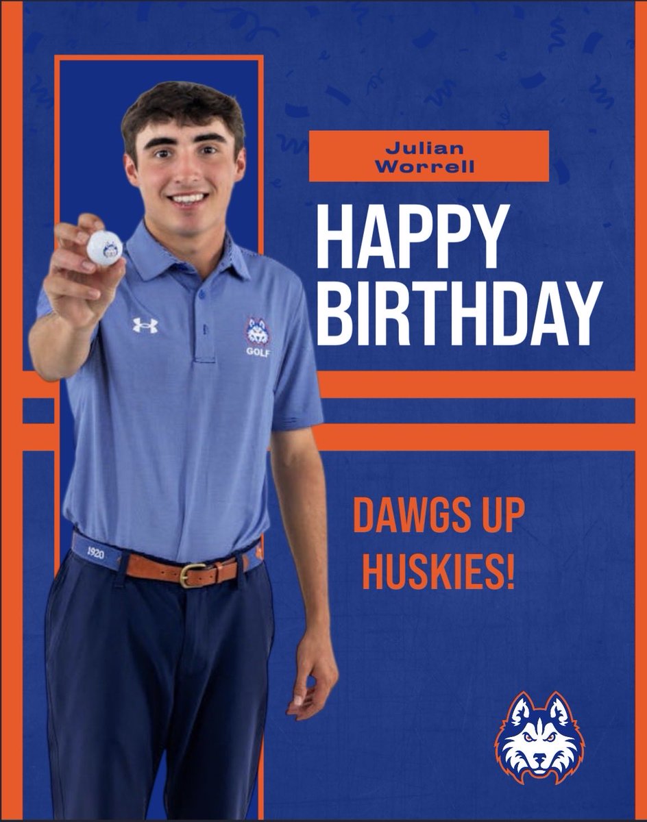 HCUGolf's tweet image. Huskies wishing Julian Worrell a Happy Birthday 🎉 !