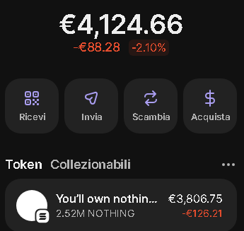 Day 1 of owning $nothing and being happy