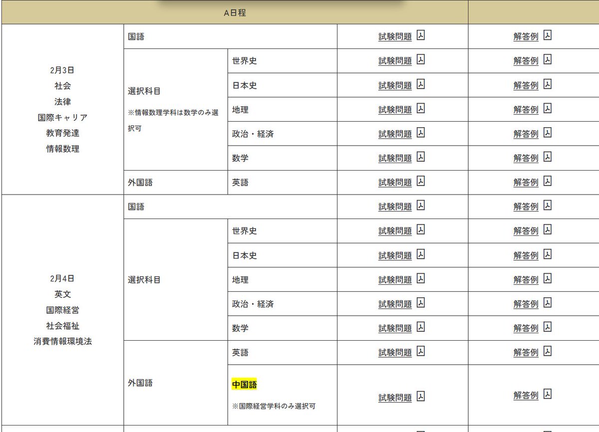 ShinuUeno's tweet image. #中国語 界隈ではこの時期に中国語の共通テストの力試しが風物詩になってきたけど、実はそれ以外でも独自の中国語の入試テストをHPで公開している大学が幾つかあります

明治学院大学は3学科
meijigakuin.ac.jp/admission/info…
現役生で中国語を使いたい場合はこちらが参考になります
yuki-sh.com/juken-chinese
