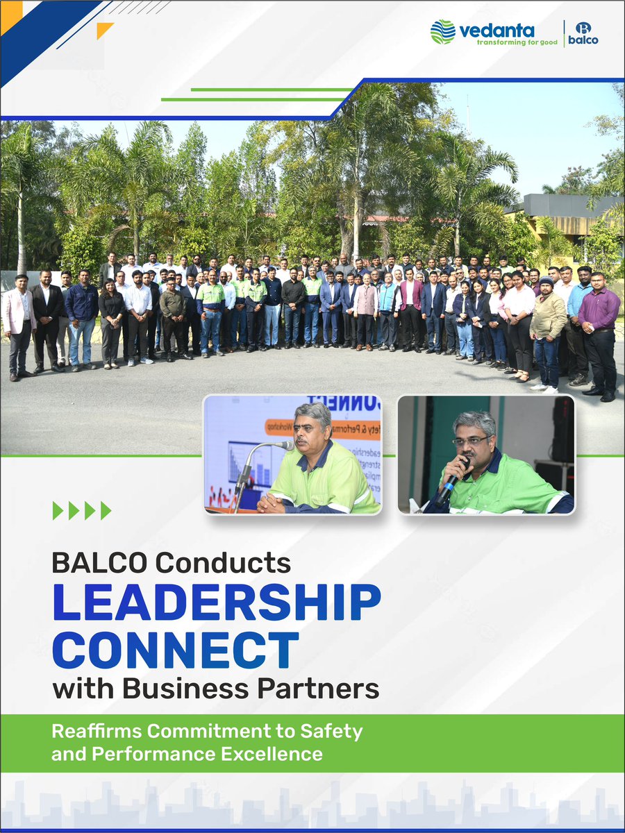 #BALCO hosted a Business Partner Leadership Connect workshop to reinforce its commitment to #safety &amp; performance #excellence bringing together 130+ participants for leadership interaction &amp; strengthening alignment with business partners.

#Vedanta #TransformingTheWorkplace