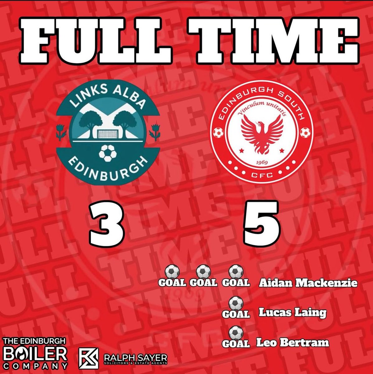FULL TIME
Great return to league action today against a team full of confidence.
The confidence didn't show as south stormed into a 4 goal lead before the halfway stage. A few silly goals conceded proved not to matter in the end.