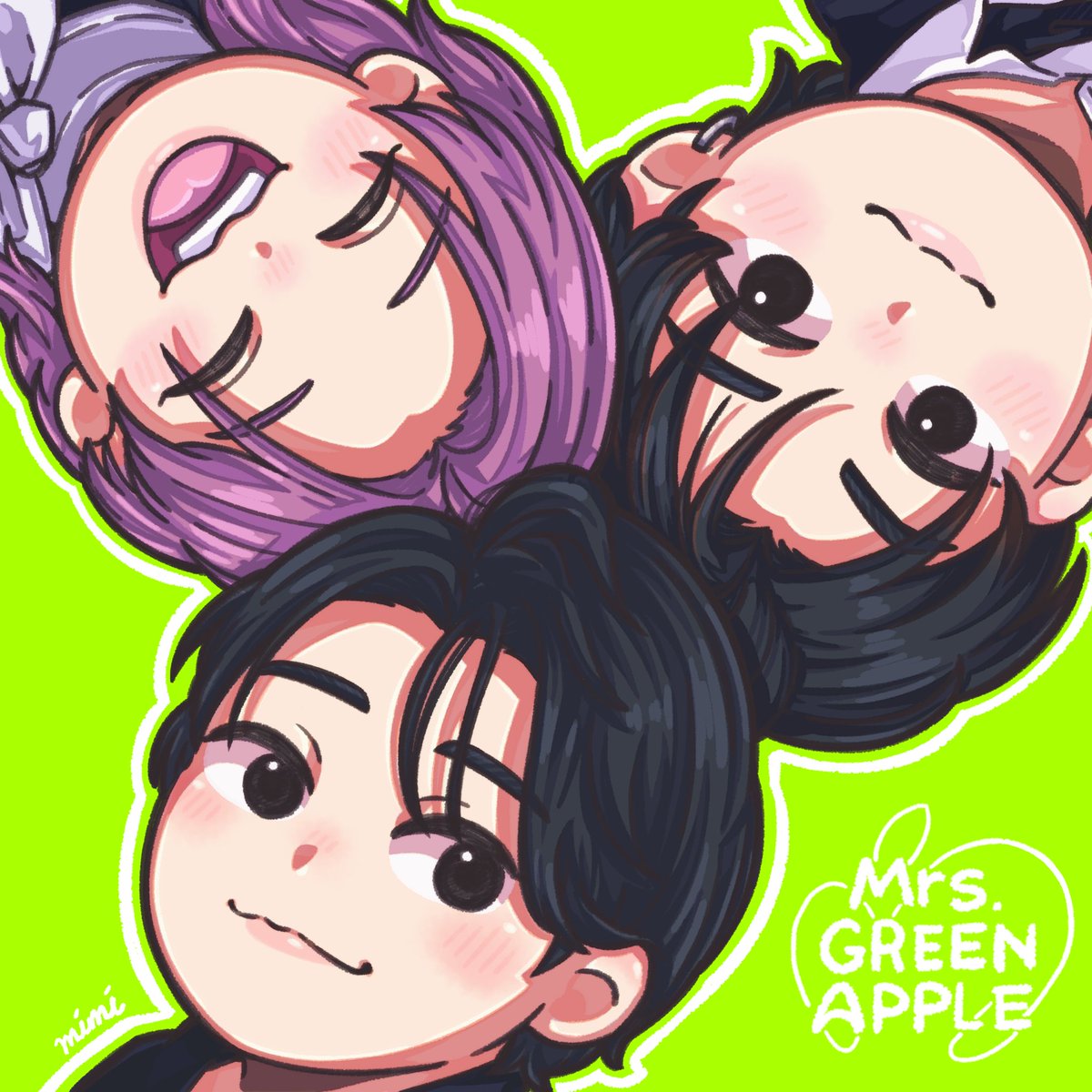 MrsGREENAPPLE #大森元貴 #藤澤涼架 #若井滉斗 アー写の皆さん🍏✨