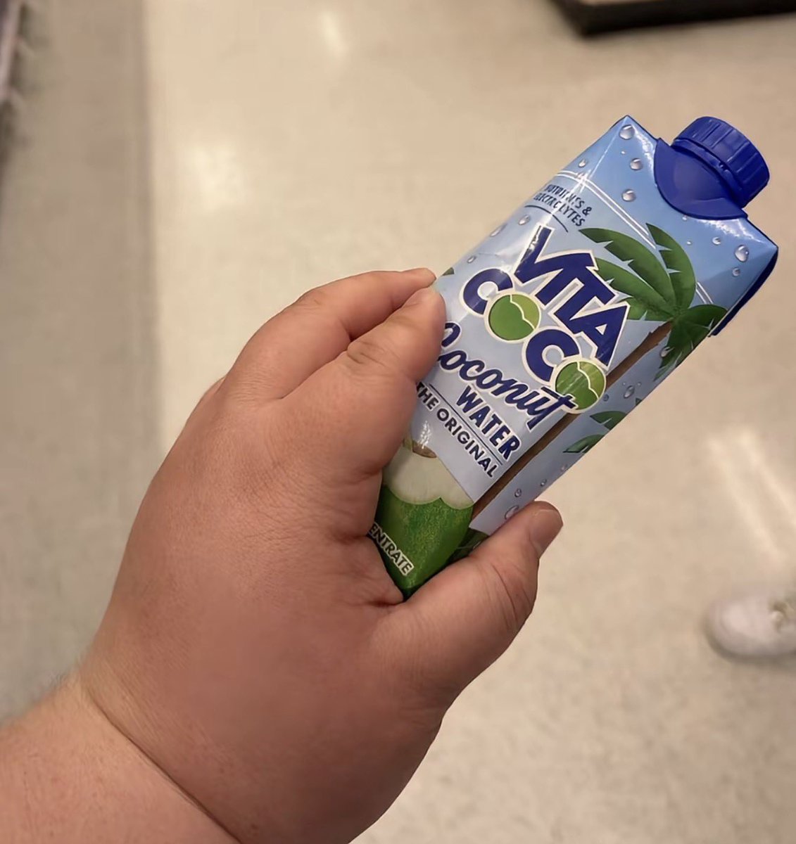 just got coconut water so i can debloat asap