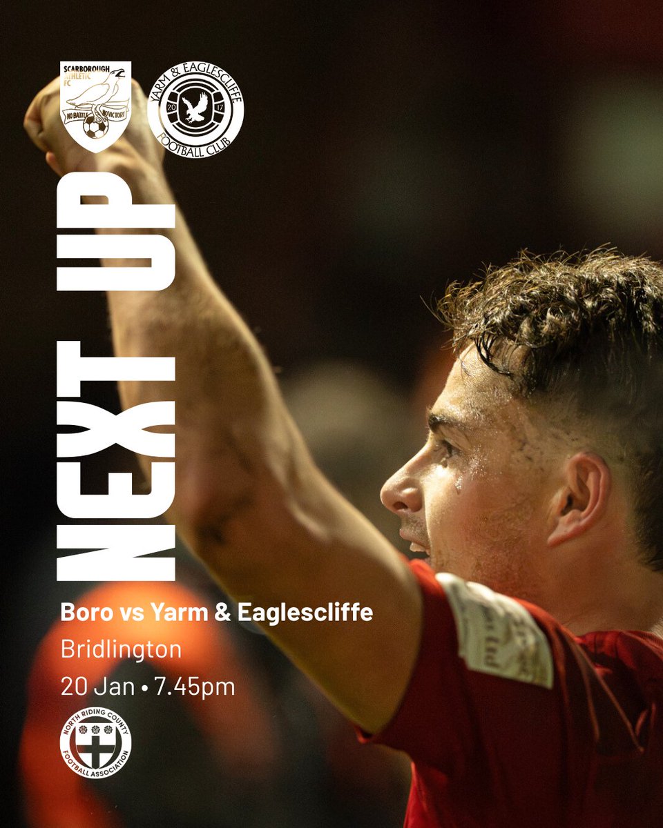 safc's tweet image. North Riding Senior Cup Quarter Final this Tuesday 🏆

Back the Boro in cup action at Bridlington as we welcome Yarm &amp;amp; Eaglescliffe to the Mounting Systems Stadium this Tuesday night. 

Read the full match info here: loom.ly/hXr-SS8
#CMONBORO