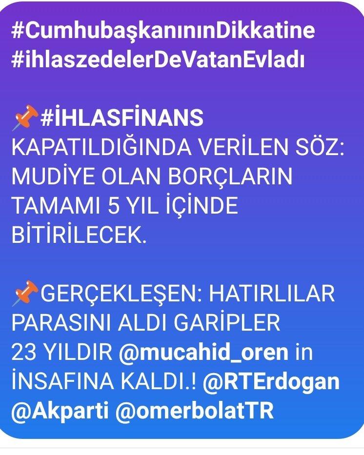 #İhlasFinansArtıkParamıÖde
#İHLASFİNANS
💲KURU 43 TL' DIR,HATIRLATALIM
PARAMA 7₺TEKLİF EDEMEZSİN❗
<a href="/RTErdogan/">Recep Tayyip Erdoğan</a> <a href="/tcbestepe/">T.C. Cumhurbaşkanlığı</a> <a href="/ticaret/">T.C. Ticaret Bakanlığı</a> <a href="/omerbolatTR/">Prof. Dr. Ömer Bolat</a> <a href="/yilmaztunc/">Yılmaz TUNÇ</a> @adalet_bakanli <a href="/eczozgurozel/">Özgür Özel</a> <a href="/Akif_Hamzacebi/">M. Akif Hamzaçebi</a> <a href="/LutfuTurkkan/">Lütfü Türkkan</a> <a href="/ComezTurhan/">Turhan Çömez</a> <a href="/hasandogan/">Hasan Doğan</a> <a href="/CHPMuratBakan/">Murat BAKAN</a>
 #pazar #Faul