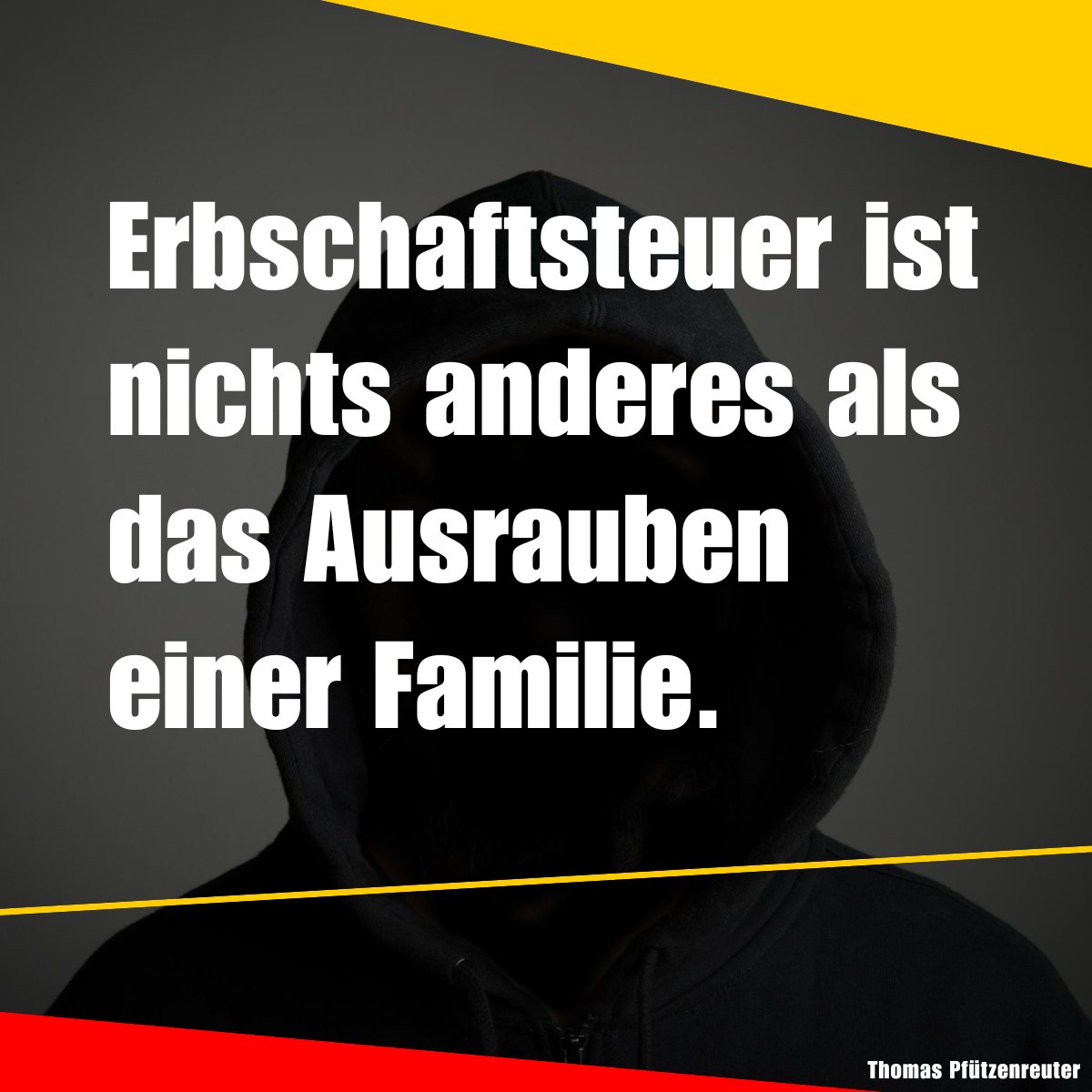 Erbschaftsteuer ist das Ausrauben einer Familie.
Außer man glaubt ernsthaft, dass die wohlige Wärme des Kollektivismus mehr wert ist als Verantwortung, Leistung und Zusammenhalt innerhalb der Familie.