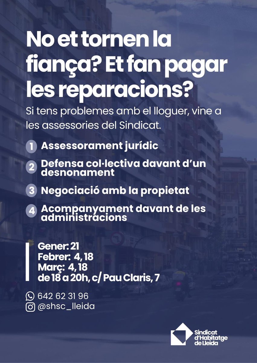 Sindicat d'Habitatge de Lleida tweet media