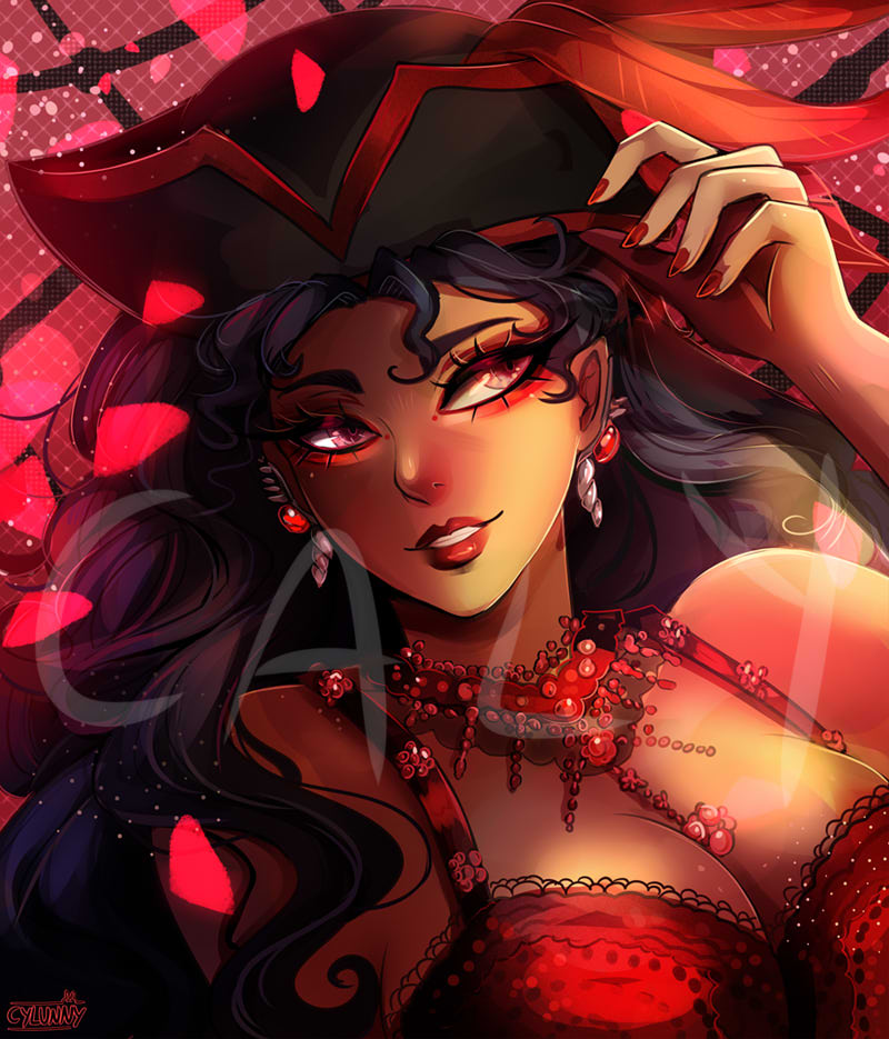 Cylunny's tweet image. Got to draw a pretty pirate lady for Caly (@ClysmicCalypso) on VGen! 🦜  Thanks again!!

(also my waitlist is open if anyone is interested in my art! :)c)  

#VGenComm #pirate #oc #vtuber #art